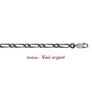 Chaîne En Argent Mailles 1+1 Largeur 3mm Et Longueur 50cm 2 Chaîne En Argent Mailles 1+1 Largeur 3mm Et Longueur 50cm – Image 2