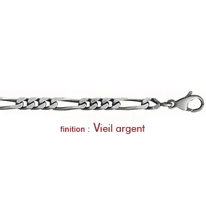 Chaîne En Argent Mailles 1+3 Largeur 4mm Et Longueur 50cm 2 Chaîne En Argent Mailles 1+3 Largeur 4mm Et Longueur 50cm – Image 2