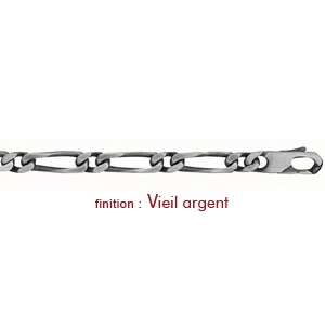 Chaîne En Argent Mailles 1+1 Largeur 5mm Et Longueur 55cm 2 Chaîne En Argent Mailles 1+1 Largeur 5mm Et Longueur 55cm – Image 2