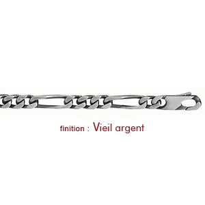Chaîne En Argent Mailles 1+3 Largeur 5mm Et Longueur 50cm 2 Chaîne En Argent Mailles 1+3 Largeur 5mm Et Longueur 50cm – Image 2