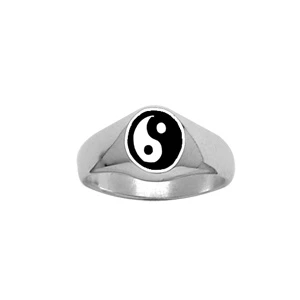 Chevalière En Argent Plateau Ovale 10mm X 8mm En Onyx Synthétique 2 Chevalière En Argent Plateau Ovale 10mm X 8mm En Onyx Synthétique – Image 2