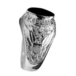 Chevalière Universitaire Américaine En Argent "US Army" Avec Plateau En Onyx Synthétique -1001 Bijoux Ventes 08723X 1