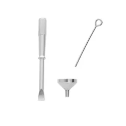 Collier En Acier Chaîne Avec Pendentif "porte Poudre" Rectangulaire Haut 3,20 Cm Avec Vis Et 3 Oxydes Blancs 45+5cm -1001 Bijoux Ventes 130031 1