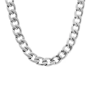 Collier En Acier 11mm Maille Gourmette Longueur 46cm 2 Collier En Acier 11mm Maille Gourmette Longueur 46cm – Image 2