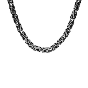 Collier En Acier Maille Royale Longueur 57cm 2 Collier En Acier Maille Royale Longueur 57cm – Image 2