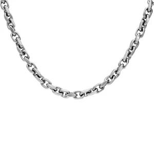 Collier En Acier Grosse Maille Forçat Satinée - Longueur 63cm 2 Collier En Acier Grosse Maille Forçat Satinée - Longueur 63cm – Image 2
