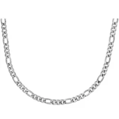 Chaîne En Acier Maille Alternée 1+3 - Largeur 7mm Et Longueur 50cm -1001 Bijoux Ventes 139732 1
