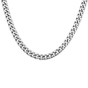 Collier En Acier Maille Gournette 8mm Longueur 50cm 2 Collier En Acier Maille Gournette 8mm Longueur 50cm – Image 2