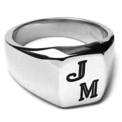 Chevalière En Acier Plateau Tonneau 12mm X 10mm -1001 Bijoux Ventes 168540 1