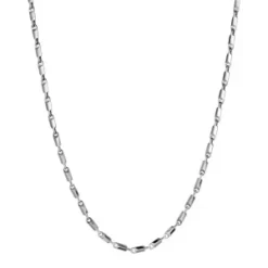 Chaîne En Acier Mailles Rectangles Longueur 55cm -1001 Bijoux Ventes 17283 1