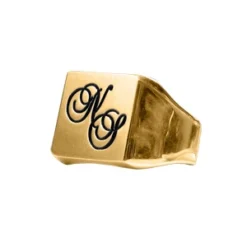 Chevalière En Vermeil Plateau Carré 13mm X 13mm -1001 Bijoux Ventes 88510 1