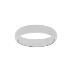 Alliance Demi-jonc En Argent Rhodié 4mm