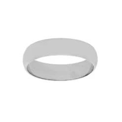 Alliance Demi-jonc En Argent Rhodié 5mm