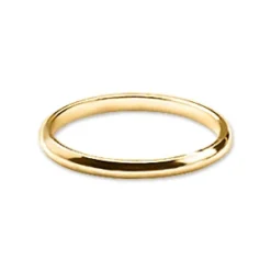 Alliance Demi-jonc En Plaqué Or 2mm