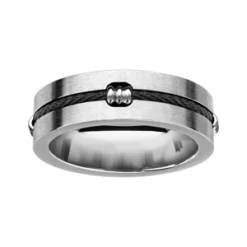 Alliance En Acier Satiné Avec 1 Câble Noir Et Ressorts Rigides