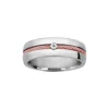 Bague En Acier Câble Au Centre Rose Et Vis