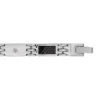 Bracelet En Acier Alternance De Maillons Ornés D'1 Vis Et De Maillons Avec Carbone Motif Quadrillé - Longueur 21cm Réglable