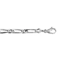 Bracelet En Argent Chaîne Maille Figaro 1+1 Largeur 4mm Et Longueur 18cm