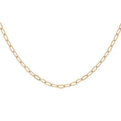 Chaîne En Argent Et Dorure Jaune Maille Rectangulaire Largeur 1,8mm Longueur 45cm