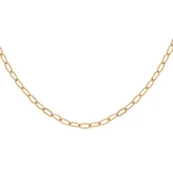 Chaîne En Argent Et Dorure Jaune Maille Rectangulaire Largeur 1,8mm Longueur 50cm