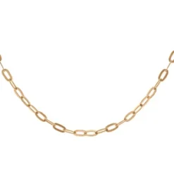 Chaîne En Argent Et Dorure Jaune Maille Rectangulaire Largeur 2,3mm Longueur 50cm