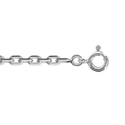Chaîne En Argent Maille Forçat Largeur 2.7mm Et Longueur 55cm