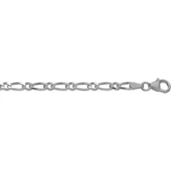 Chaîne En Argent Maille Hawaï 1+1 Largeur 4mm Et Longueur 55cm