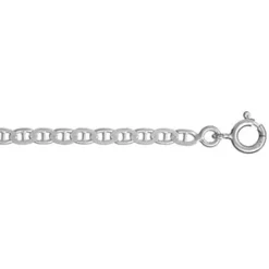 Chaîne En Argent Maille Marine Largeur 3mm Et Longueur 45cm
