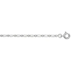 Chaîne En Argent Mailles 1+1 Largeur 2mm Et Longueur 45cm