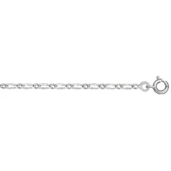 Chaîne En Argent Mailles 1+1 Largeur 2mm Et Longueur 50cm