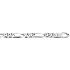 Chaîne En Argent Mailles 1+2 Largeur 5mm Et Longueur 55cm