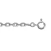 Chaîne En Argent Rhodié Maille Forçat Largeur 2.7mm Et Longueur 60cm
