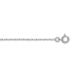 Chaîne En Argent Rhodié Maille Forçat Largeur 2mm Et Longueur 45cm