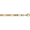 Chaîne En Plaqué Or Figaro Maille 1+2 Largeur 4mm Et Longueur 50cm