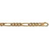 Chaîne En Plaqué Or Figaro Maille 1+3 Largeur 5mm Et Longueur 50cm