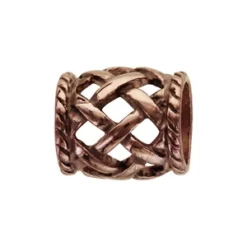 Charms Thabora Grand Modèle Pour Homme En Acier Et PVD Marron Tube Tressé Relief