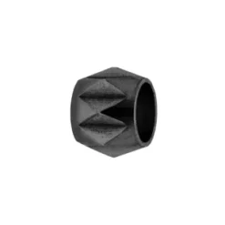 Charms Thabora Médium En Acier Boule Avec Ciselage Losange En PVD Noir