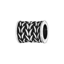 Charms Thabora Médium En Acier Tube Noire Avec Motifs épis