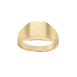 Chevalière En Vermeil Plateau Rectangulaire 10mm X 8mm