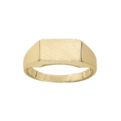 Chevalière En Vermeil Plateau Rectangulaire 6mm X 11mm