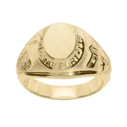 Chevalière Universitaire Américaine En Vermeil "Indienne"