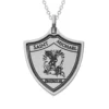 Collier En Acier Chaîne Avec Pendentif Saint Michel - Protège Nous 50+5cm