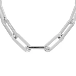 Collier En Acier Grande Maille Rectangulaire 47+1cm