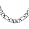 Collier En Acier Maille Alternée 1+3 - Largeur 11mm Et Longueur 55cm