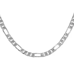 Collier En Acier Maille Alternée 1+3 - Largeur 9mm Longueur 55cm