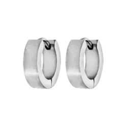 Créoles En Acier Articulées Effet Mat