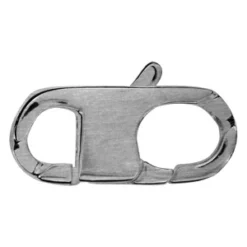 Fermoir Plat En Argent Ouvert - Largeur 14mm