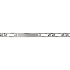 Gourmette Prestige En Argent Rhodié Maille 1+1 Largeur 6mm Longueur 18cm
